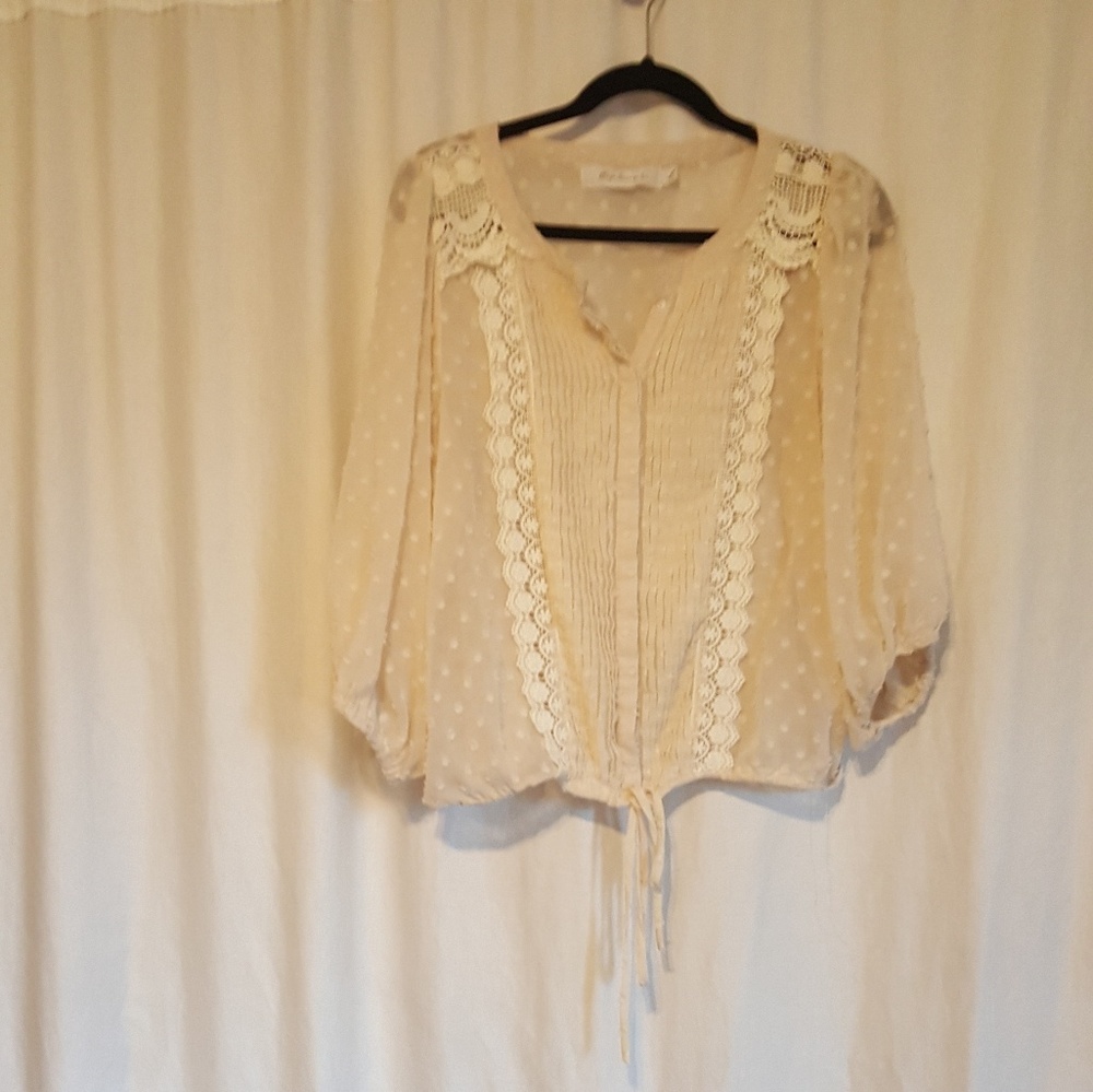 Lacey sheer blouse
